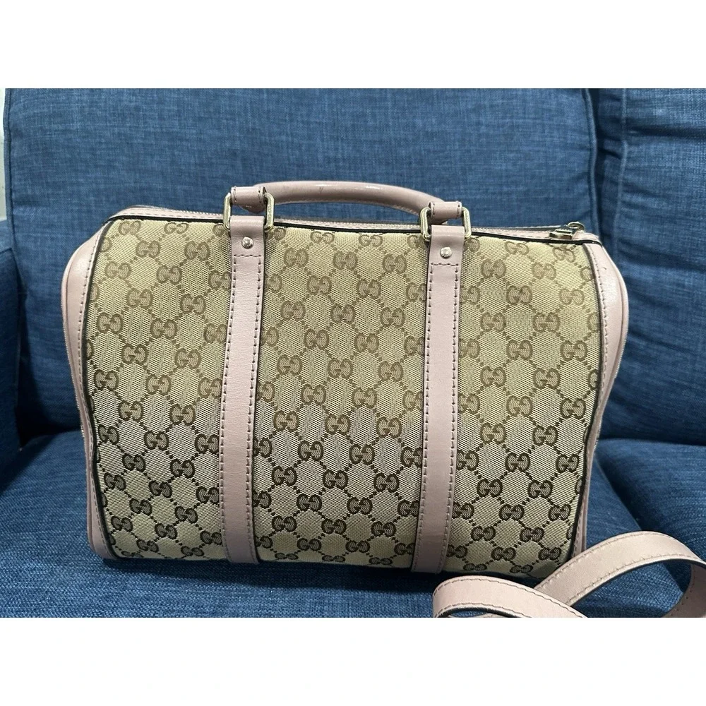 Authentic Pink Gucci Boston Bag